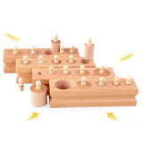 Educational Cylinder Socket Wooden Blocks