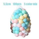 Playpen Soft PE Plastic Pit Balls in Bright Colors - Pack of 100
