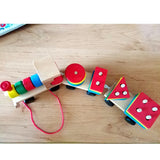 Geometric Shapes Wooden Train Set