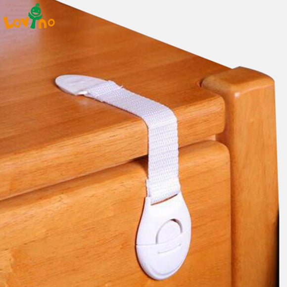 Strap Lock Protection for Cabinets and Drawers