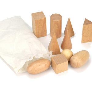 Wooden Montessori 3D Shapes Set